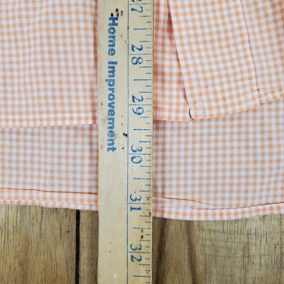 Polo Ralph Lauren Shirt Mens XXL Orange White Check Classic Fit Short Sleeve - Picture 8 of 9